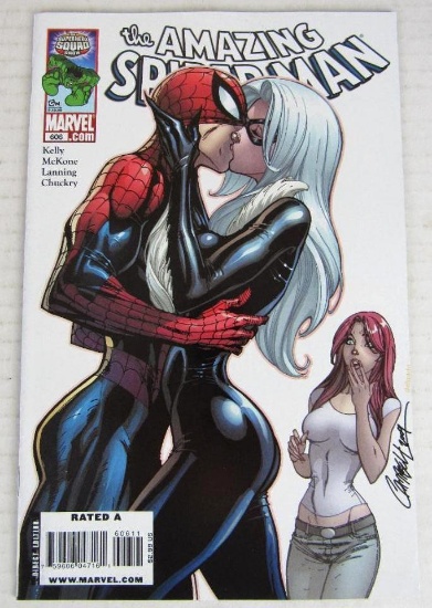 Amazing Spider-Man #606 (2009) Iconic J. Scott Campbell Black Cat Cover