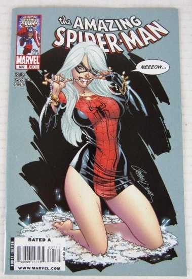 Amazing Spider-Man #607 (2009) Key J. Scott Campbell Black Cat NM- 9.2