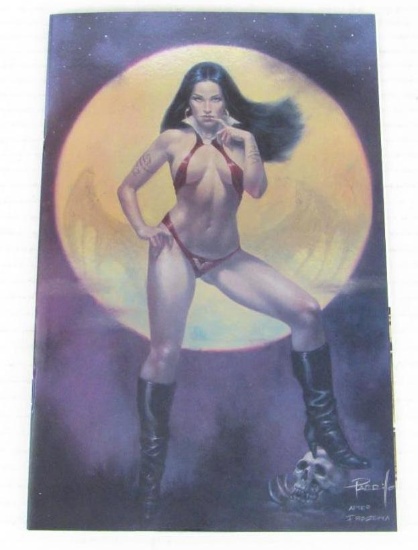 Vampirella Dead Flowers #1 Lucio Parrillo Virgin Foil Cariant (Frazetta Homage)