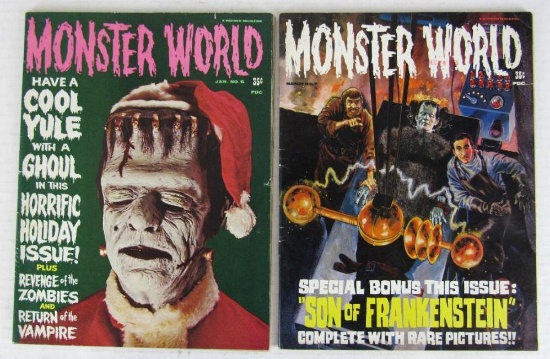 Monster World #6 & 7 (1965) Silver Age Warren Horror!