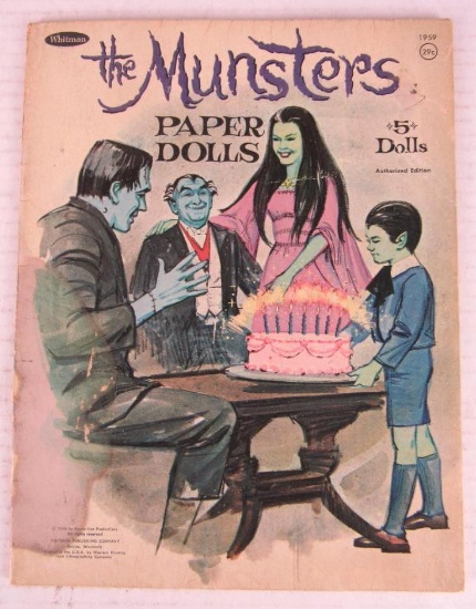 Vintage 1966 Whitman THE MUNSTERS Paper Doll Set- Harder to find!