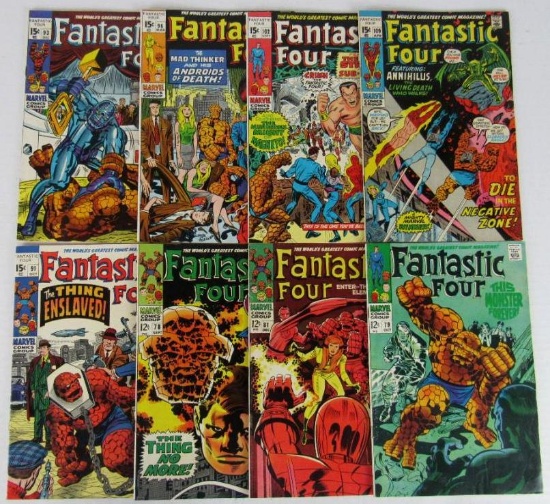Fantastic Four Silver Age Lot #78, 79, 81, 91, 93, 96, 102, 109