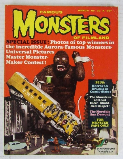 Famous Monsters of Filmland #32 (1965) Silver Age King Kong Cover!