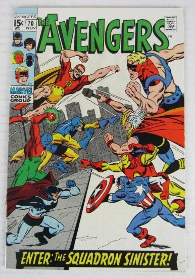 Avengers #70 (1969) Key 1st Squadron Sinister