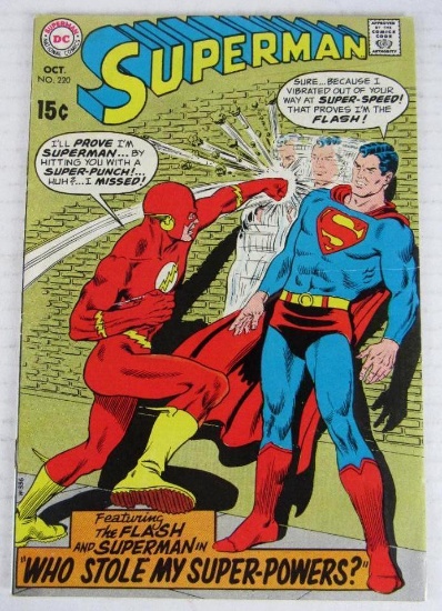 Superman #220 (1969) Silver Age Classic Flash Cover