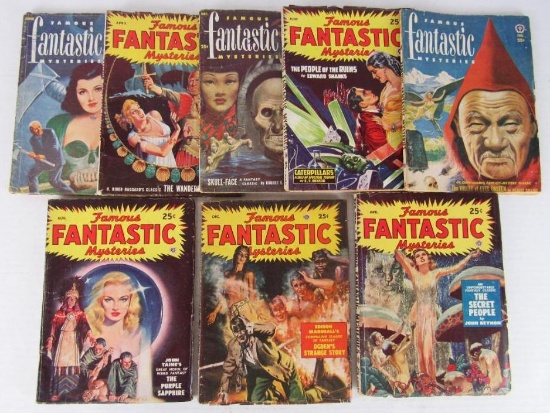 Lot (8) Golden AgeFamous Fantastic Mysteries Pulps