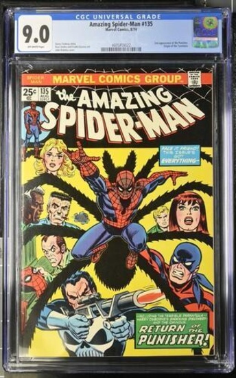 Amazing Spider-Man #135 (1974) Key 2nd Appearance Punisher CGC 9.0