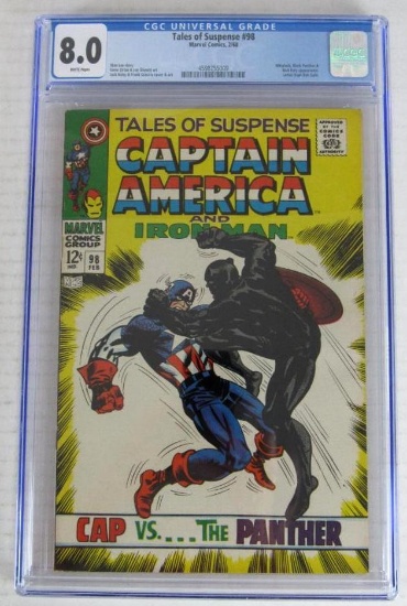 Tales of Suspense #98 (1968) Classic Silver Age Black Panther vs. Cap CGC 8.0