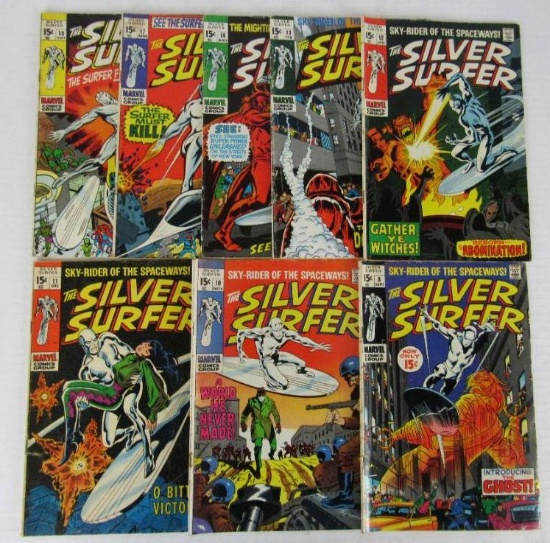 Silver Surfer Silver Age Lot #8, 10, 11, 12, 13, 16, 17, 18