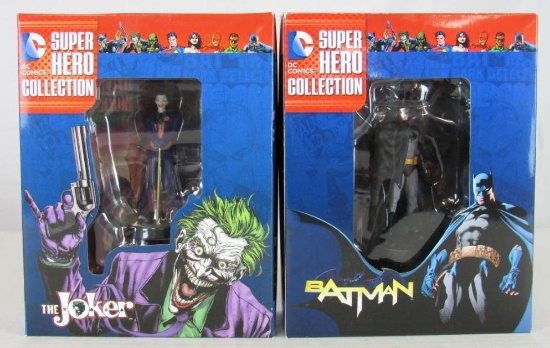 Lot (2) Eaglemoss DC Super Hero Collection Figures MIB. Batman & Joker