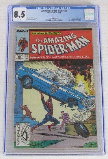 Amazing Spider-Man #306 (1988) Classic McFarlane Cover/ Action 1 Homage CGC 8.5