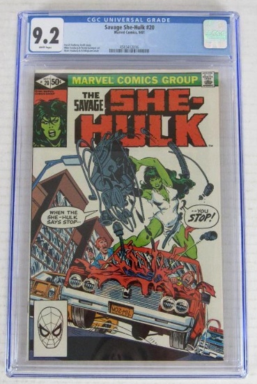 Savage She-Hulk #20 (1981) Bronze Age Marvel CGC 9.2