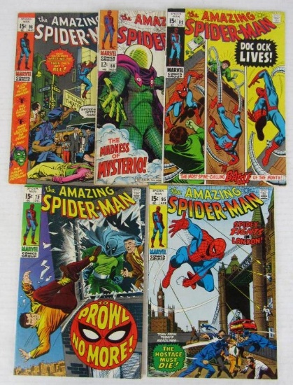 Amazing Spider-Man Silver Age Lot #66, 79, 89, 95, 96