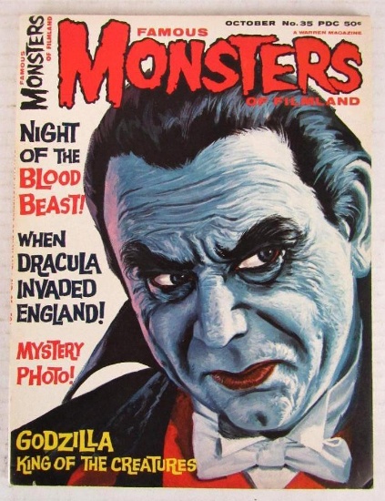 Famous Monsters of Filmland #35 (1965) Silver Age Warren- Classic Dracula Cover!
