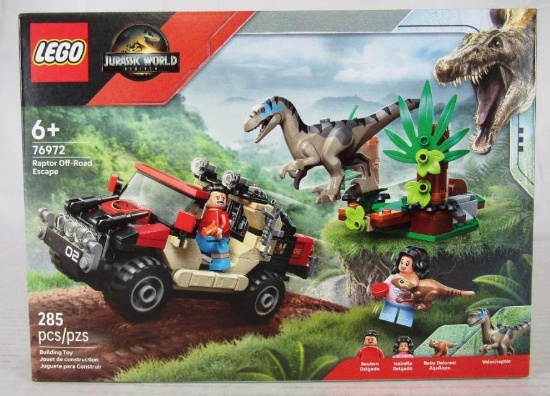 NOS Sealed Lego Jurassic World #76972 Raptor Off-Road Escape Set