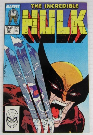 Incredible Hulk #340 (1988) Key Issue/ Iconic McFarlane Wolverine Cover