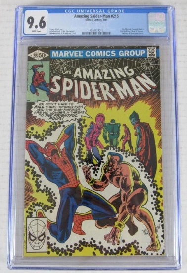Amazing Spider-Man #215 (1981) Bronze Age Sub-Mariner CGC 9.6 Beauty
