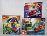 Lot (3) NOS Sealed Lego Marvel & DC Super Hero Sets. Spider-Man, Iron Man, Superman