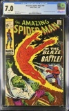 Amazing Spider-Man #77 (1969) Classic Silver Age Human Torch CGC 7.0