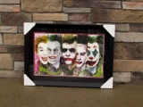 Artist Signed Rob Prior All 5 Jokers AP Giclee Print 1/50 Batman Joker Framed