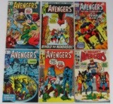 Avengers Late Silver/ Early Bronze Age Lot #68, 73, 78, 86, 89, 94