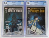 Princess Leia #1 & Darth Vader #1 (Both 2015) Skottie Young Variants CGC 9.0