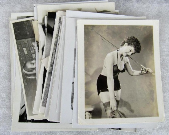 Group (40+) Vintage Adult Themed Black and White Photos- Risque/ Nude