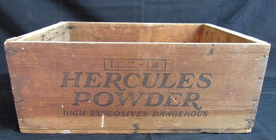 Gun Powder Box Antique Hercules Powders Wooden Gun Powder Shipping Crate | Art ...