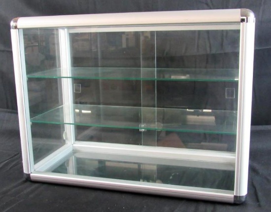 Excellent Aluminum Frame Glass Countertop Locking Showcase