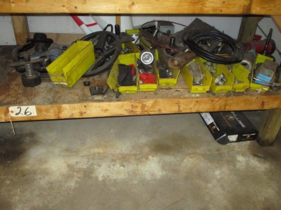 Contents of lower shelf work bench