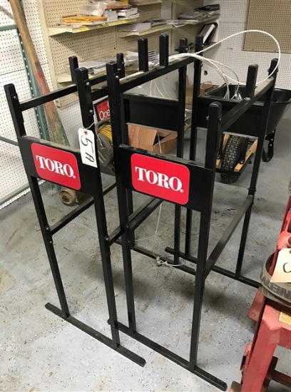(2) Toro display racks