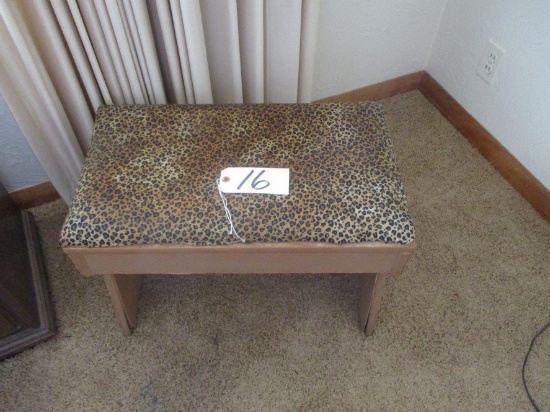 Leopard print upholstered piano bench - No Shipping