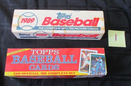 (2) Sets Topps Baseball Cards, 1988 & 1989, in boxes