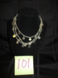 (2) Plated/beaded necklaces