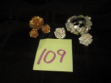 (2) Sets - (1) Brooch and clip earrings; (1) Bracelet and clip earrings