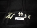 (3) Sets of clip earrings with one extra