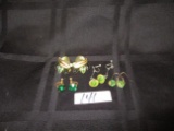 (3) Sets of clip earrings and (1) set of pierced earrings