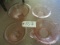 (4) Pink Depression Glass Serving Bowls