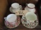 (4) Cups & Saucers - 3 Are Wedgewood China