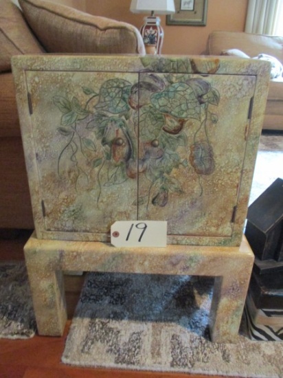 2-door Decorative Cabinet On Stand