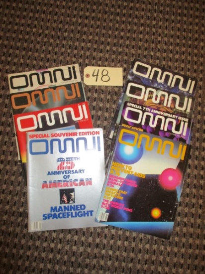 (8) 1986 Omni Magazines-feb-june, Sept-nov.