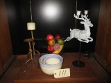 Candleholders, Pottery Bowls, Trifle Dish, Artificial Fruit