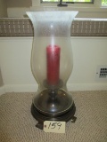 Large Hurricane Lamp W/candle