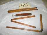 (4) Folding Wood Rulers