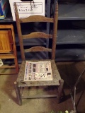 Antique wicker bottom chair