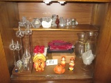 Contents Of Buffet Cabinet - Candles, Holders, Holiday Décor, Etc.