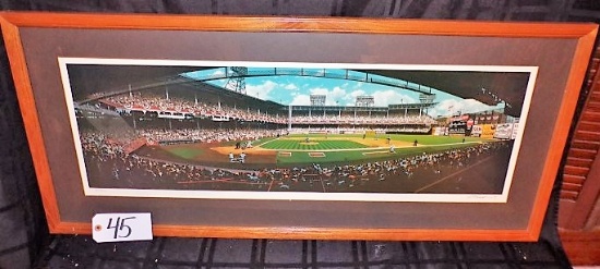 Bill Purdom: "Ebbets Field Classic" 14"x36" print - 41.5"x22" w/ frame. Sig