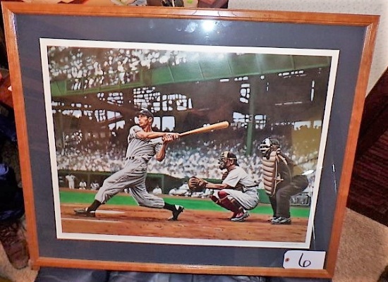 Andy Jurinko: Joe Demagio 1941 of his 56 game hitting streak 25 3/4" x 32"