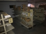 (3) Sections double sided store shelving, approx. 12 ft each