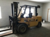 Caterpillar DP50K, 11,000lb diesel forklift w/ dual front wheels w/ 5880 hrs